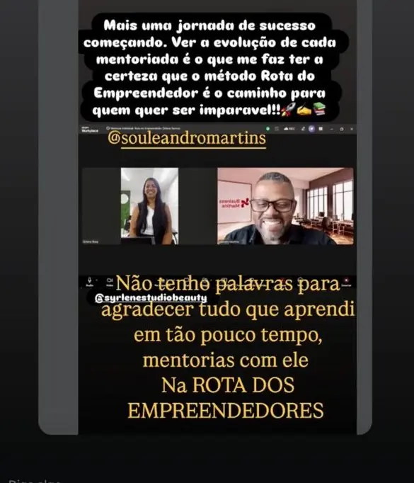 Depoimento real de mentorada de Leandro Martins